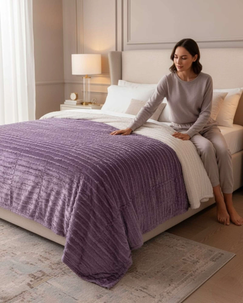 FRAZADA SOFT PREMIUM ESTILO BOHO NORDICO 2 PLAZAS EXTRA SUAVE Y LIVIANA - 3