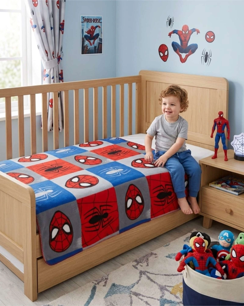 MANTA POLAR INFANTIL 115X130 CM SUAVE Y LIGERA SPIDERMAN - 2