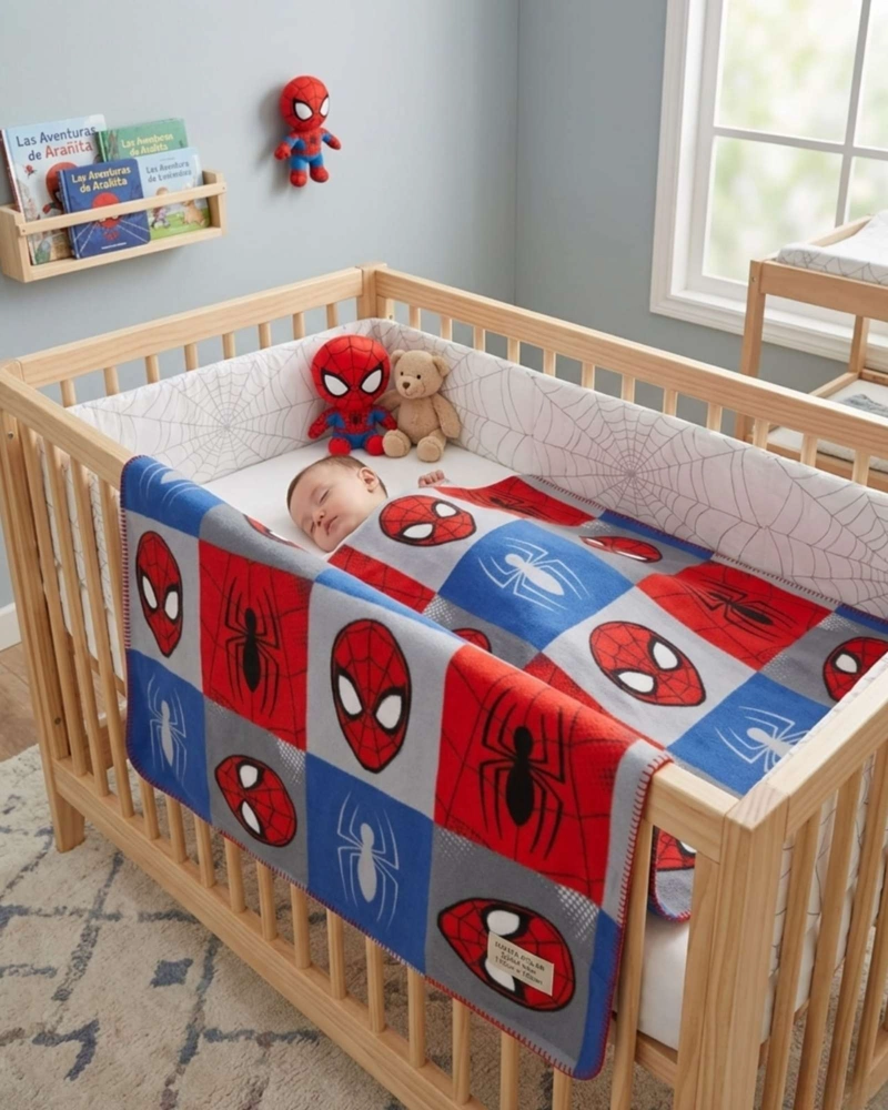 MANTA POLAR INFANTIL 115X130 CM SUAVE Y LIGERA SPIDERMAN - 5