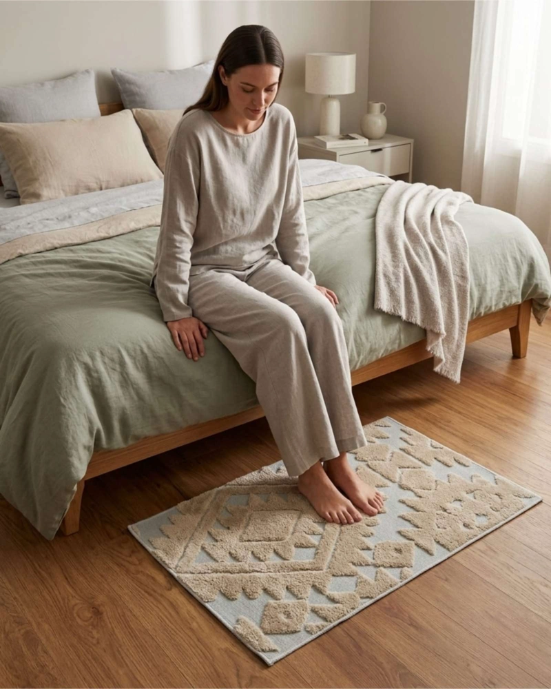 BAJADA DE CAMA MODERNA 50X80CM DISEÑO JACQUARD - 3