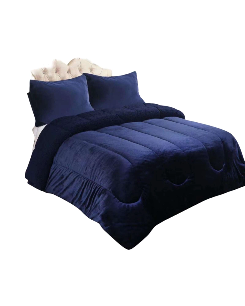 CUBRECAMA DE PLUSH CON CHIPORRO DISEÑO ONDAS 2 PLAZAS - 3
