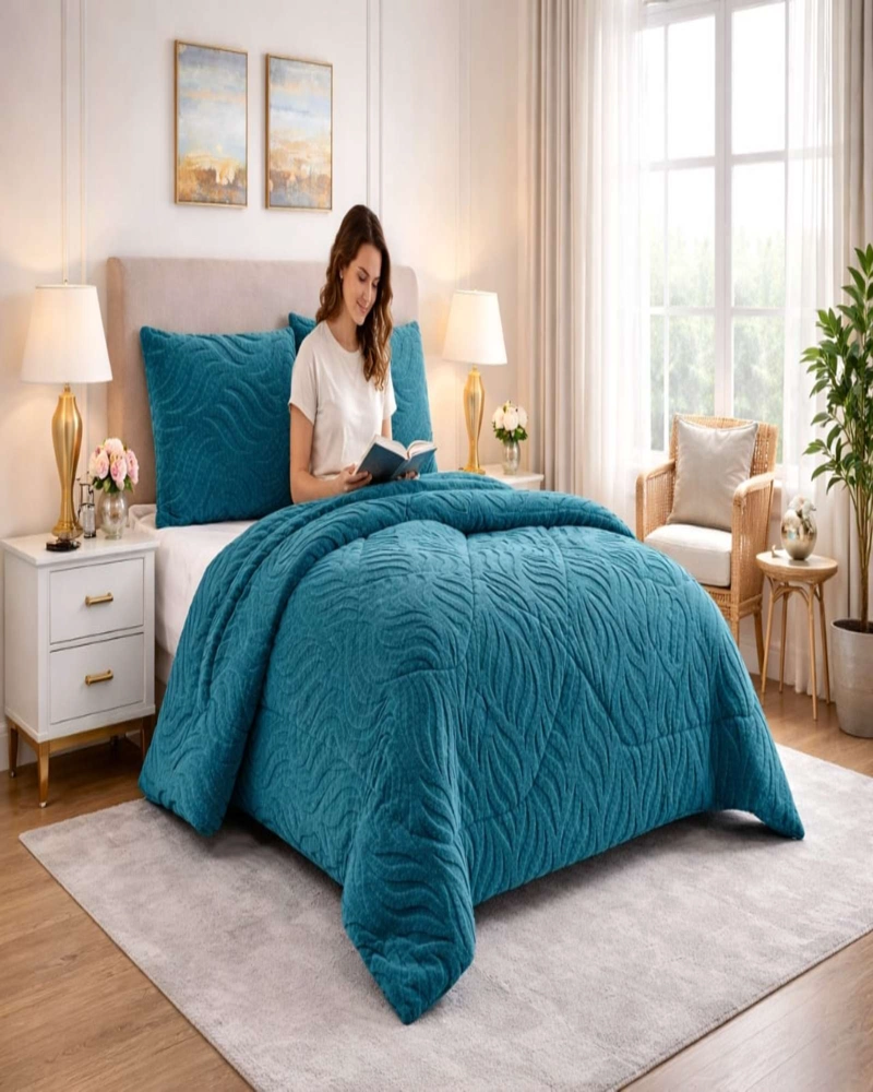 CUBRECAMA CHIPORRO DISEÑO RELIEVE ONDAS KING - 5