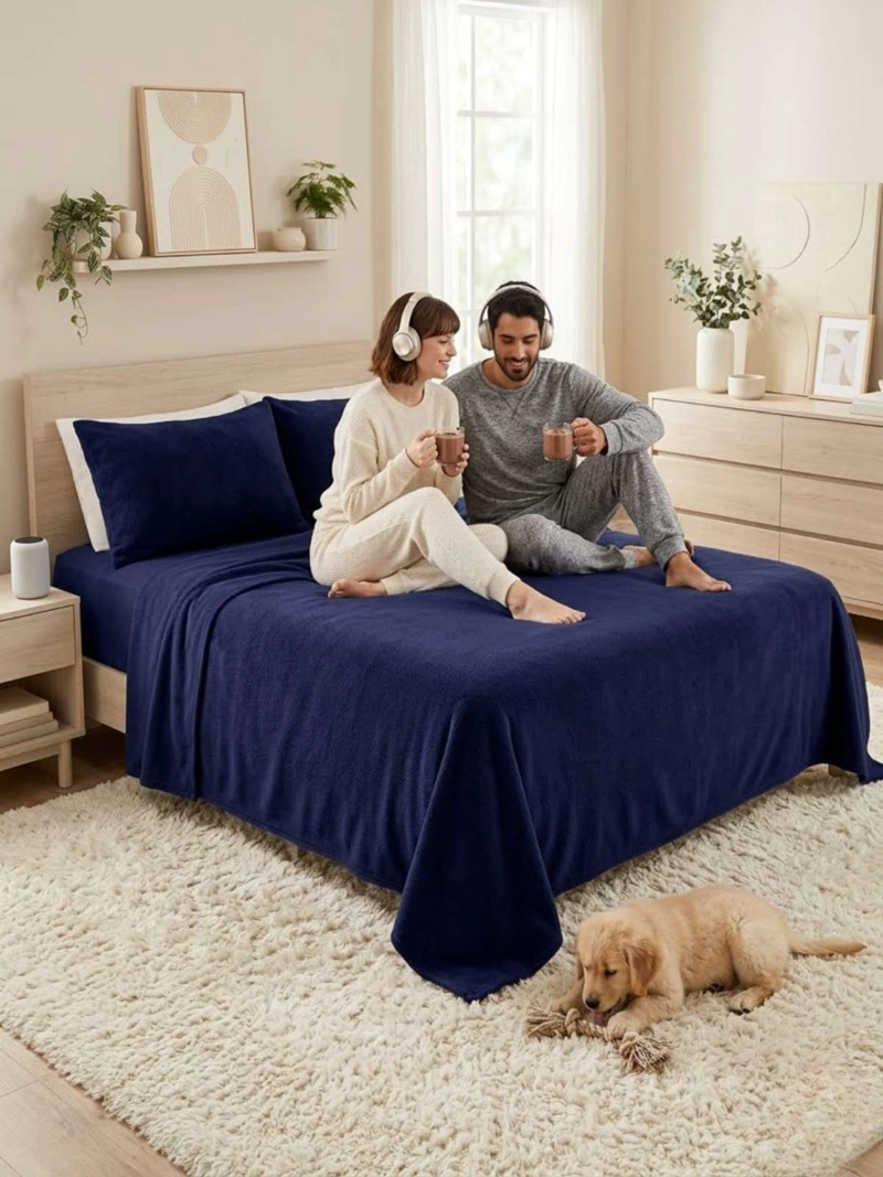 SABANAS TE RMICAS DE POLAR ESPONJOSA 2 PLAZAS TACTO SUAVE - 7