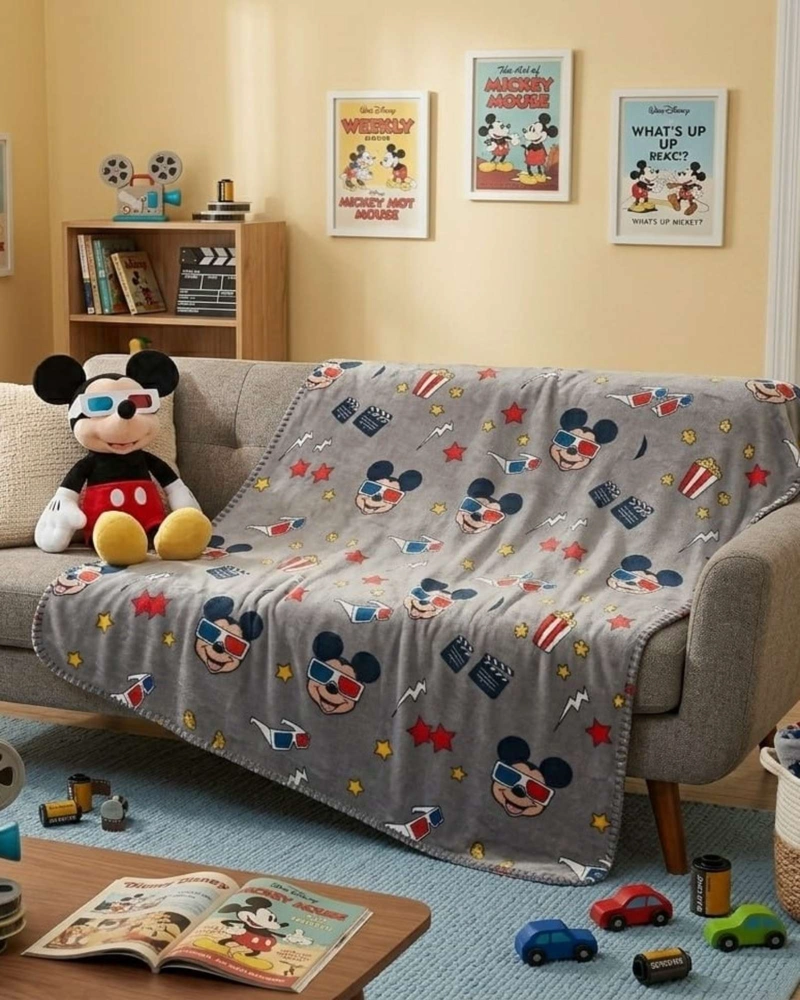 MANTA ESTAMPADA ULTRA SUAVE INFANTIL DE 127X152CM DE MICKEY MOUSE - 1