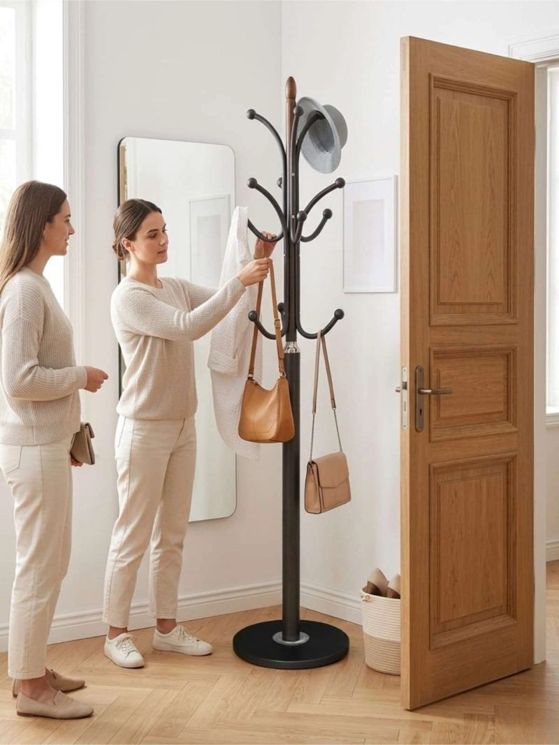 PERCHERO PEDESTAL DE CERAMICA ALTA RESISTENCIA Y  FIRMEZA 178CM ELEGANTE - 5