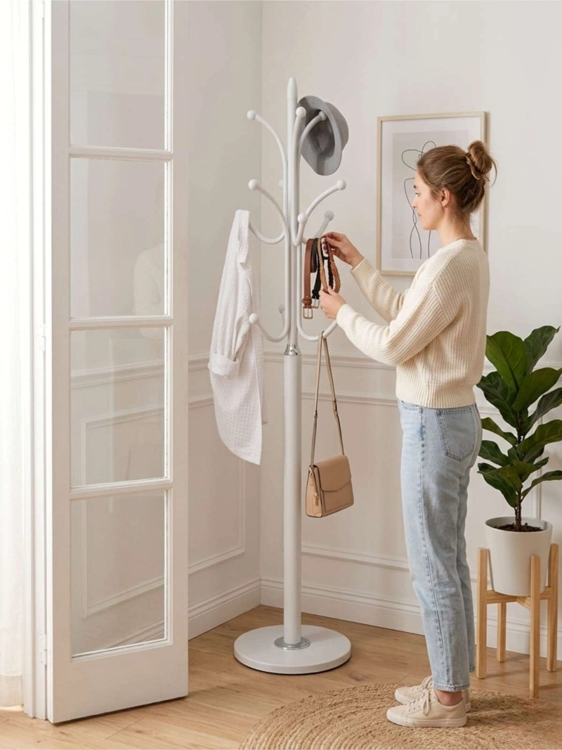 PERCHERO PEDESTAL DE CERAMICA ALTA RESISTENCIA Y  FIRMEZA 178CM ELEGANTE - 2