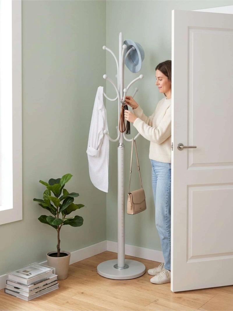 PERCHERO PEDESTAL DE CERAMICA ALTA RESISTENCIA Y  FIRMEZA 178CM ELEGANTE - 7