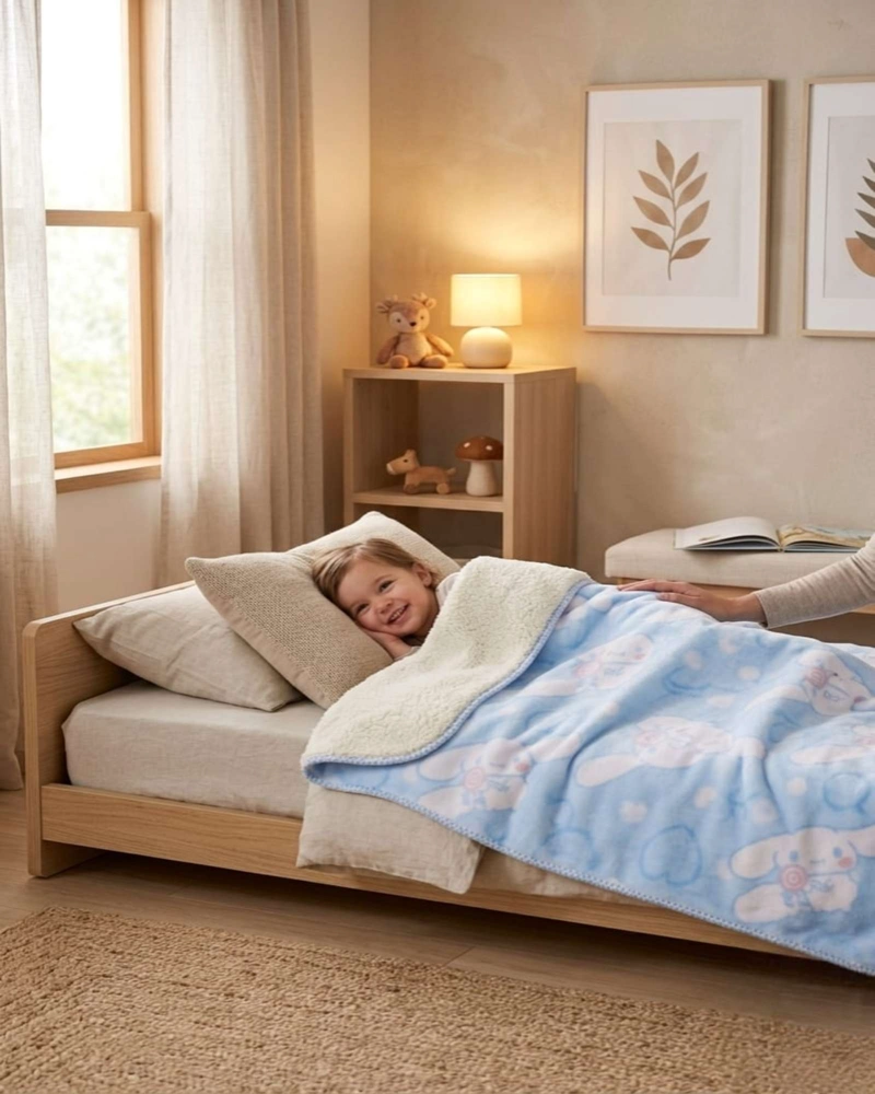 MANTA POLAR CON REVERSO SHERPA 127 X 152 CM DISEÑO ESTAMPADO - 4