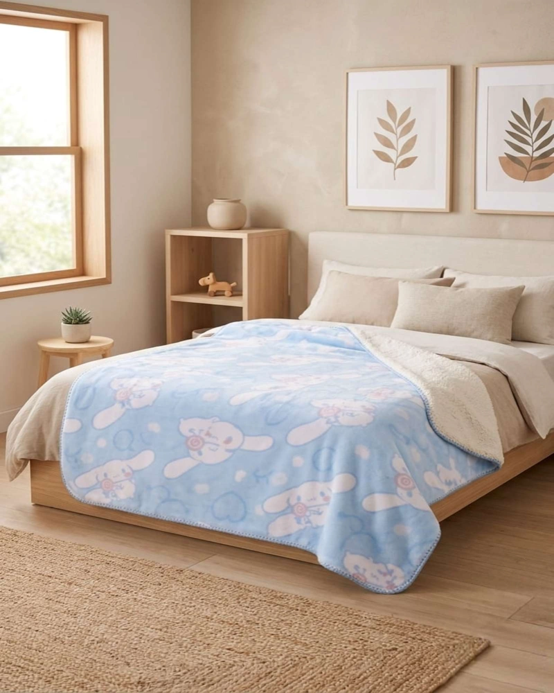 MANTA POLAR CON REVERSO SHERPA 127 X 152 CM DISEÑO ESTAMPADO - 5