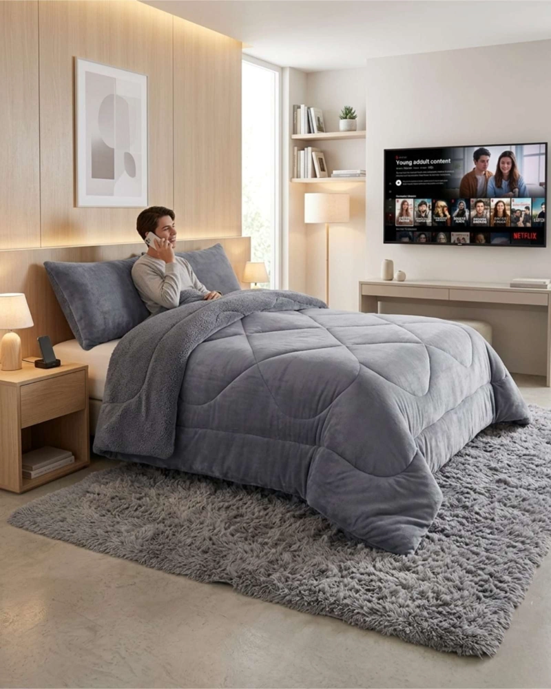 CUBRECAMAS PLUSH CON CHIPORRO PREMIUM 2 PLAZAS - 1