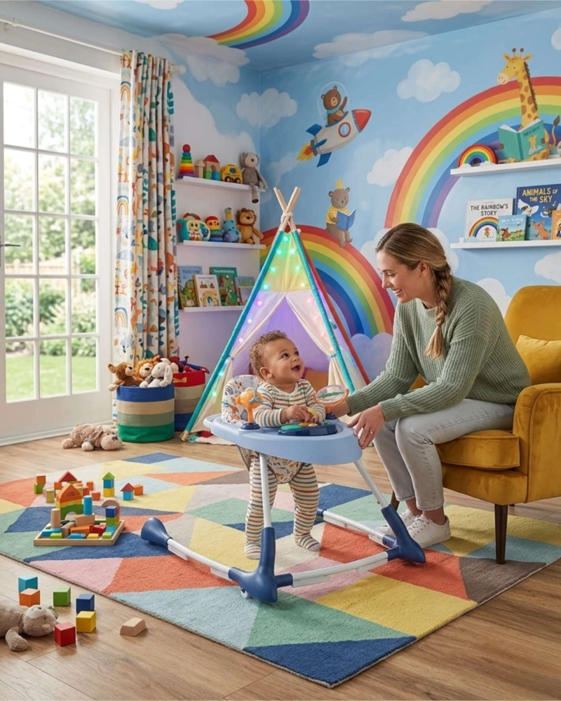 ANDADOR CAMINADORA DE BEBE  MULTIFUNCIONAL ANTICAIDA - 5