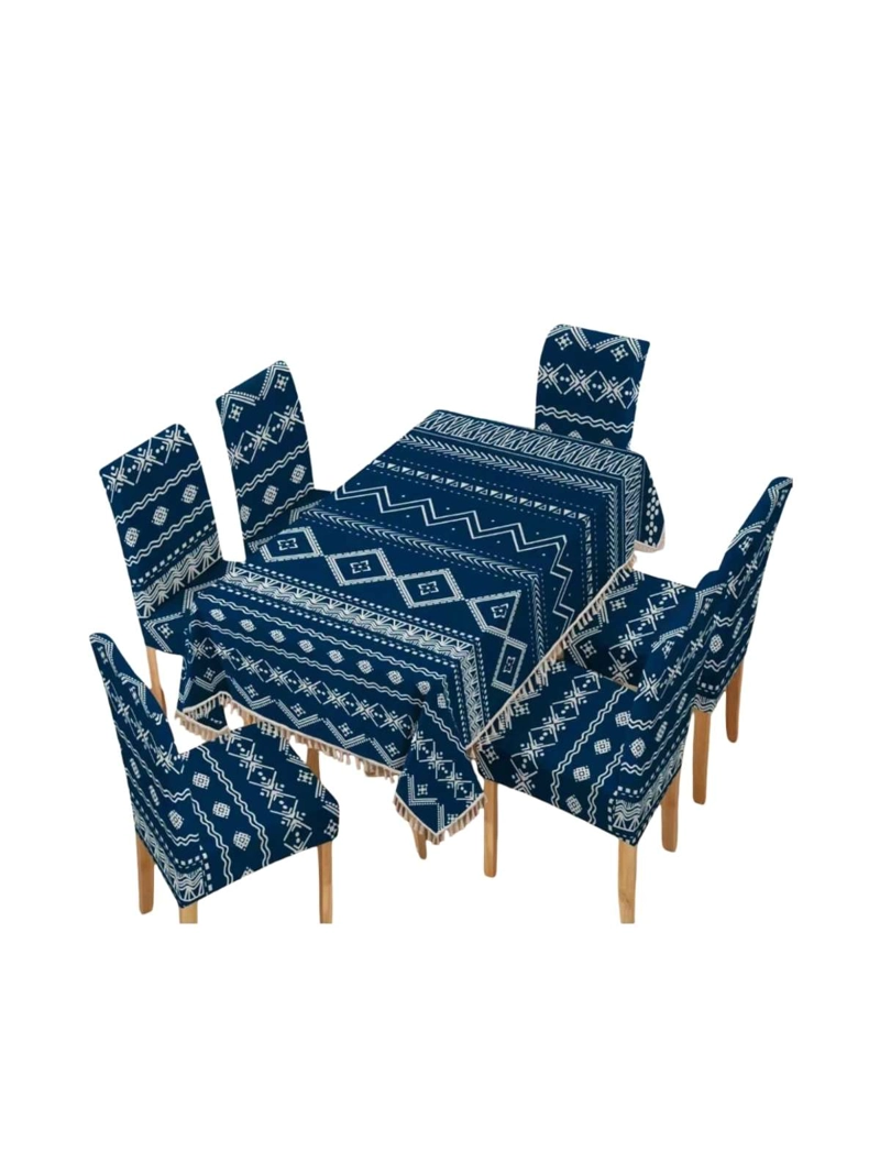 SET DE MANTEL ANTIMANCHAS + 6 FUNDAS SILLAS ELASTICAS - 3