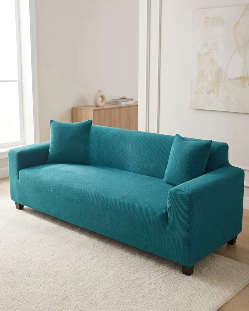 FUNDA DE SOFA 4 CUERPOS TELA CUADRILLE DE ELASTICO PREMIUM - 2