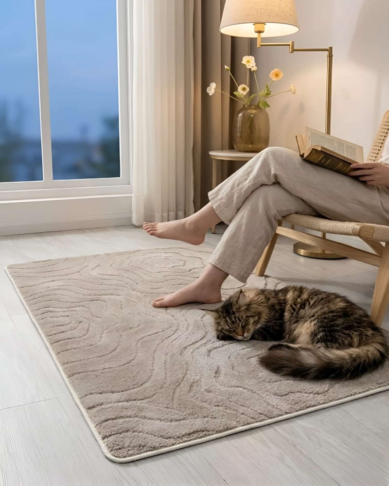 ALFOMBRA LIVING Y DORMITORIO DECORACION PARA HOGAR MINIMALISTA - 2