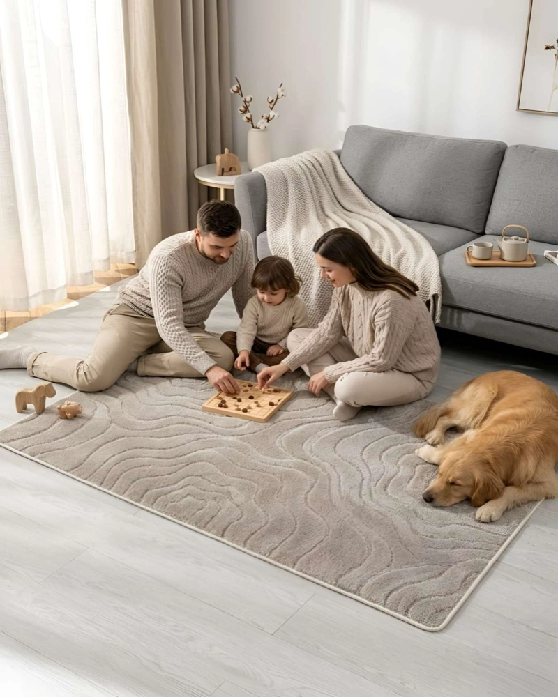 ALFOMBRA LIVING Y DORMITORIO DECORACION PARA HOGAR MINIMALISTA - 4