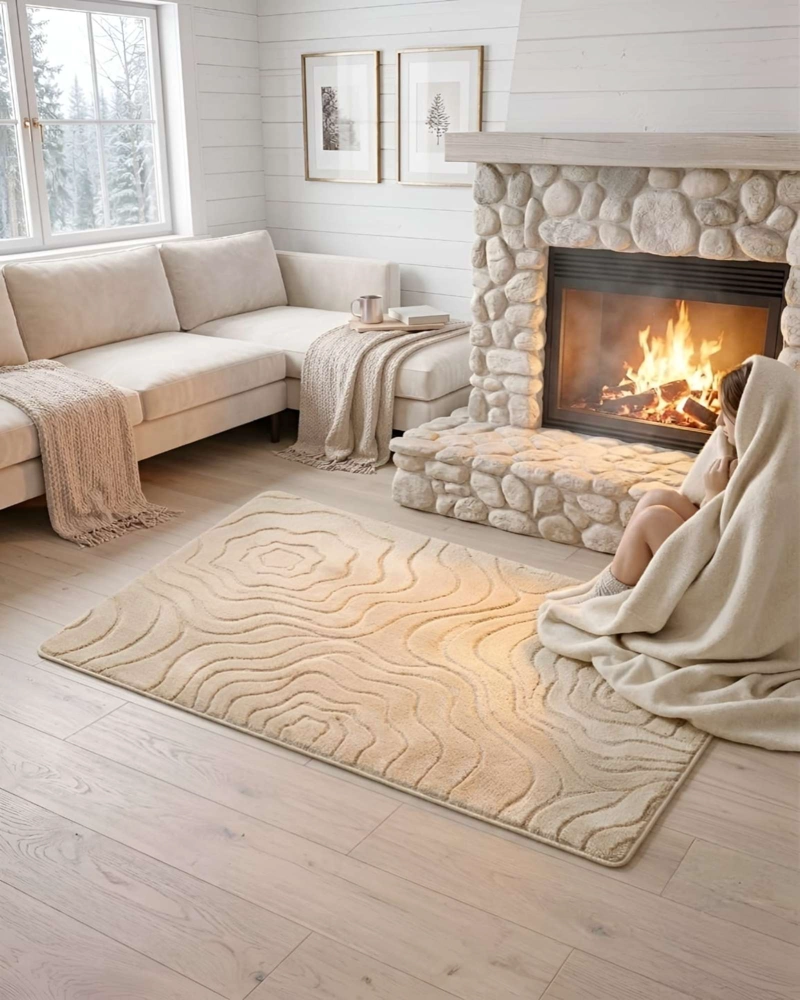 ALFOMBRA LIVING Y DORMITORIO DECORACION PARA HOGAR MINIMALISTA - 6