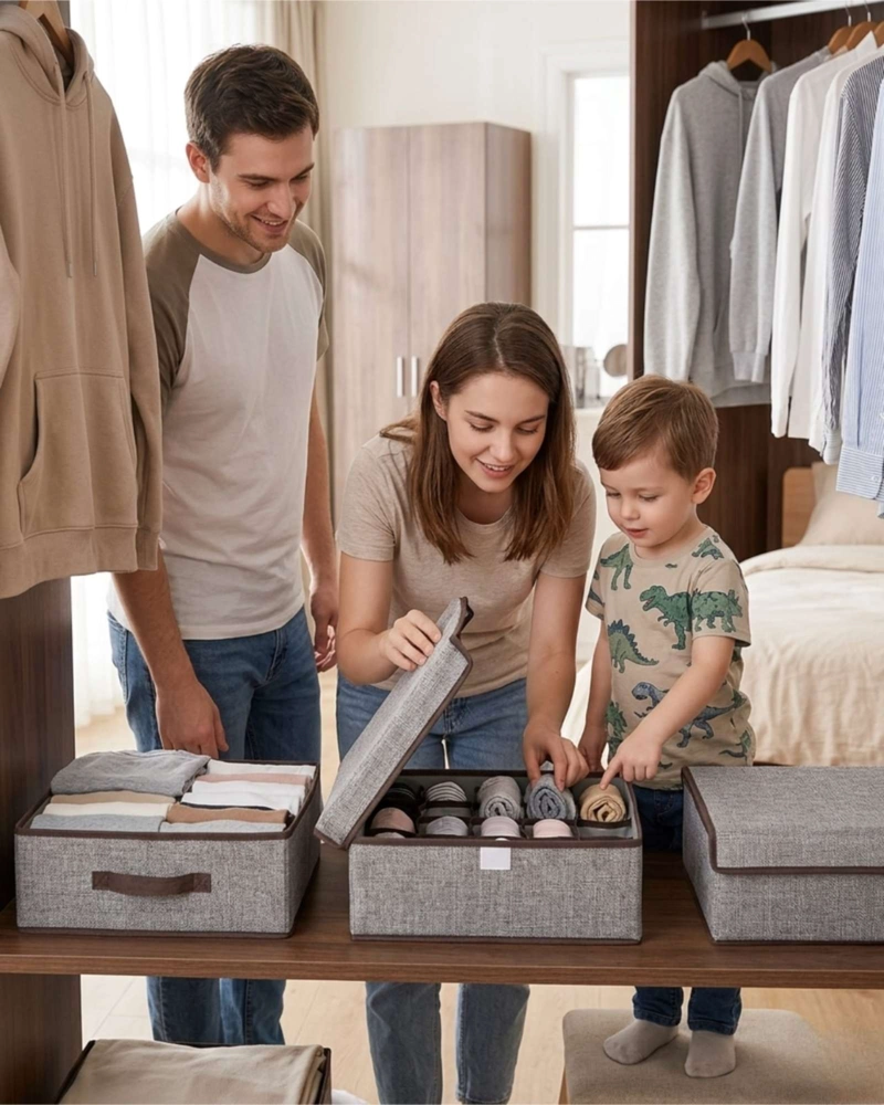 CESTA ORGANIZADORA VERSATIL PARA ROPA INTERIOR - 3