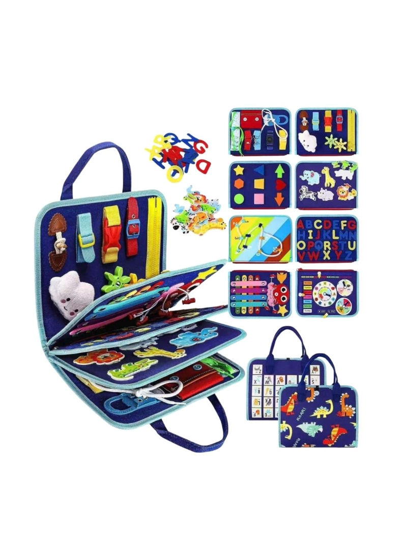 LIBRO SENSORIAL CON TABLERO DE ACTIVIDADES MOTRICIDAD FINA - 3