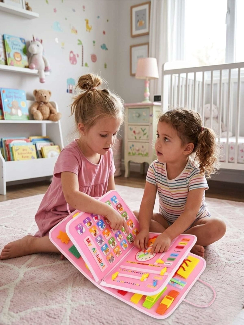 LIBRO SENSORIAL CON TABLERO DE ACTIVIDADES MOTRICIDAD FINA - 2