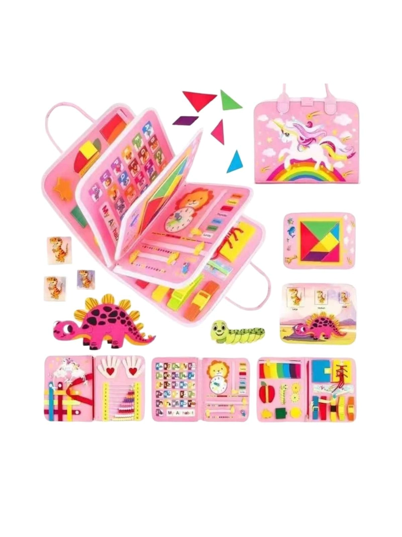 LIBRO SENSORIAL CON TABLERO DE ACTIVIDADES MOTRICIDAD FINA - 3