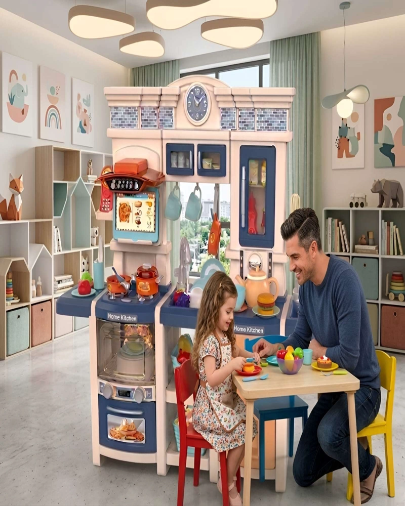 COCINA DE JUGUETE INFANTIL HOME KITCHEN 108 PIEZAS CON SONIDO Y AGUA - 3