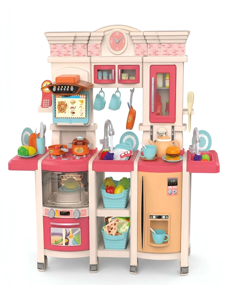 COCINA DE JUGUETE INFANTIL HOME KITCHEN 108 PIEZAS CON SONIDO Y AGUA - 6