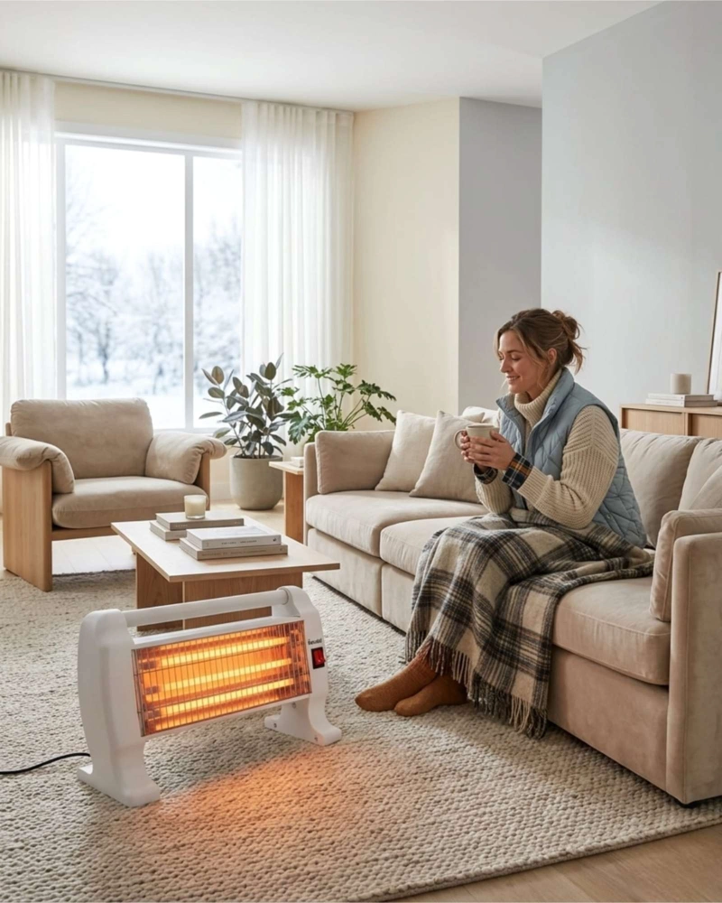 ESTUFA CALEFACTORA DE CUARZO KENDAL KC-1200 BLANCO 1200W - 1