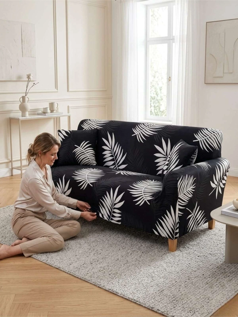 FUNDA DE SOFA ELASTICADA EFECTO TAPIZADO 360° - 3 CUERPOS - 5