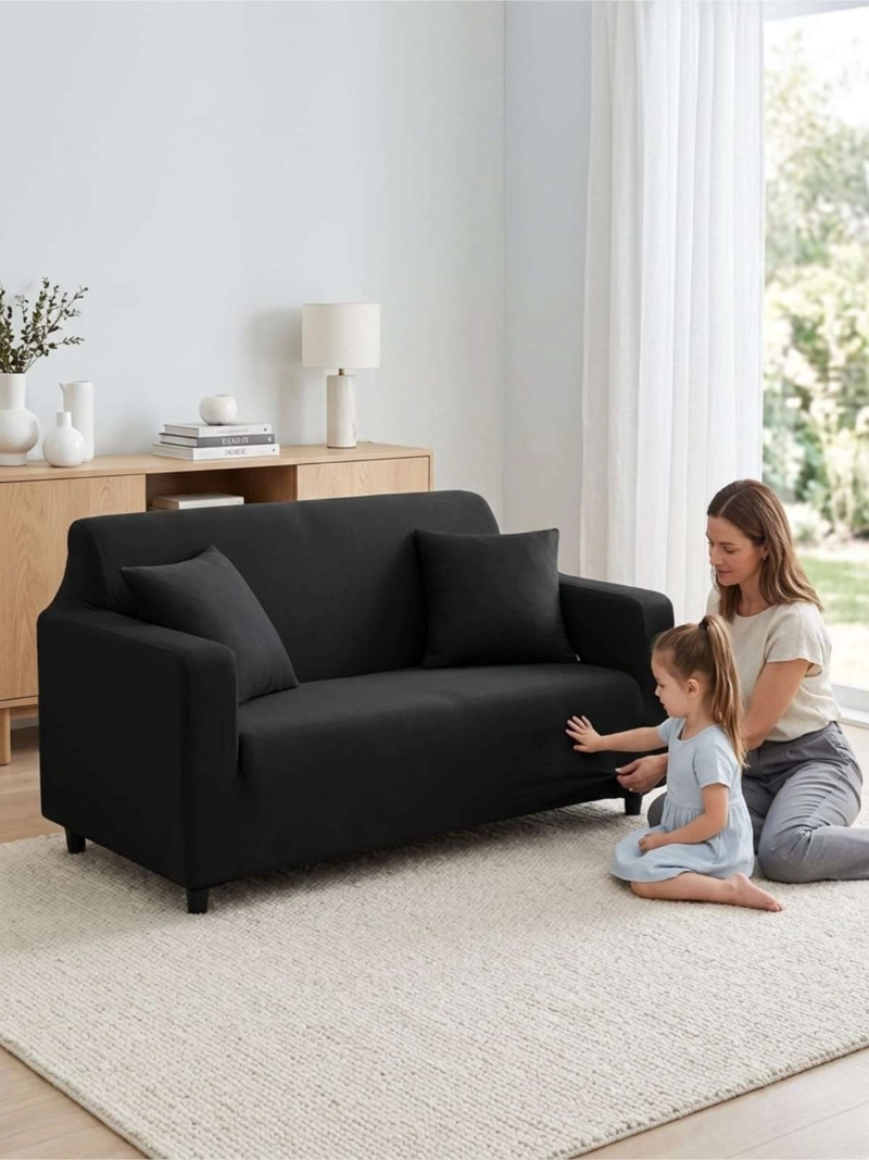 FUNDA DE SOFA ELASTICADA EFECTO TAPIZADO 360° - 3 CUERPOS - 2