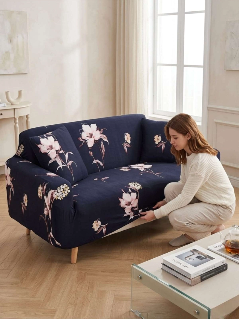 FUNDA DE SOFA ELASTICADA EFECTO TAPIZADO 360° - 1 CUERPOS - 4