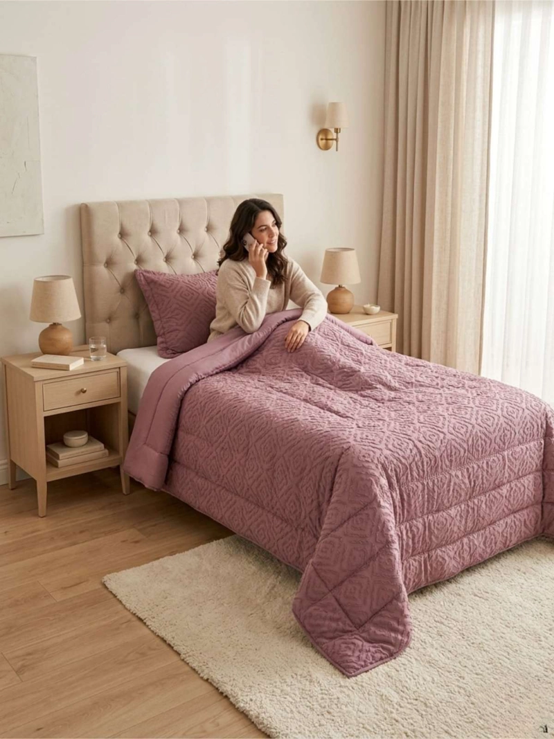 PLUMON NORDICOS 1.5 PLAZAS DISEÑO GEOME TRICO + FUNDA - 5