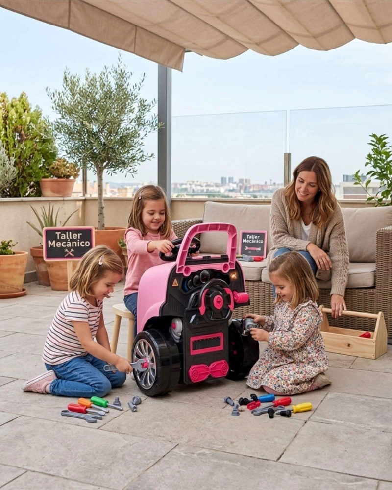 JUGUETE AUTO TALLER MECANICO SIMULADOR CON CONTROL REMOTO - 2