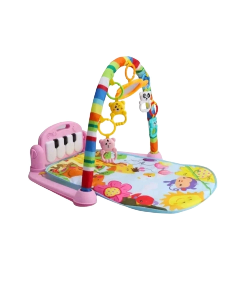 GIMNASIO Y PIANO MUSICAL MULTIFUNCIONAL PARA BEBES ROSA - 6