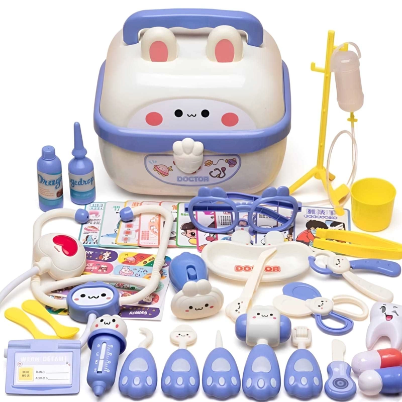 SET DE DOCTOR Y DENTISTA INFANTIL EN MALETA JUEGO DE ROL EDUCATIVO - 5