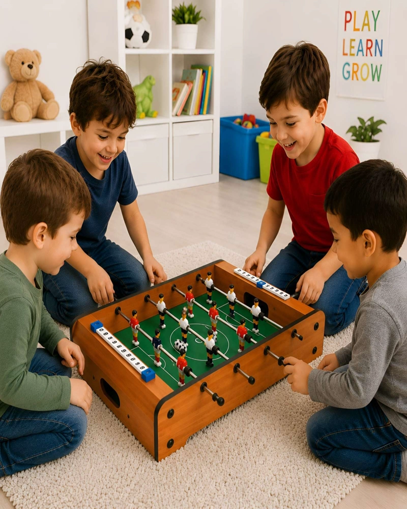 TACA TACA DE MESA MINI FUTBOL DE MADERA JUEGO INFANTIL - 1