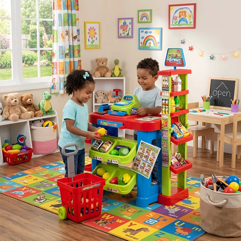 SET DE JUGUETE SUPERMERCADO INFANTIL CON CARRITO Y ACCESORIOS 02 - 2