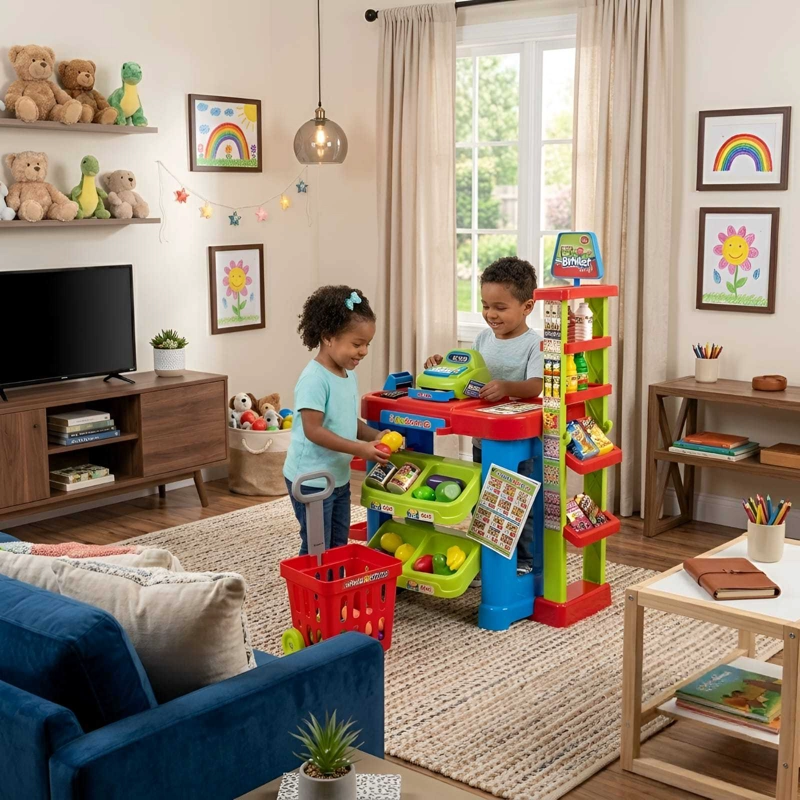 SET DE JUGUETE SUPERMERCADO INFANTIL CON CARRITO Y ACCESORIOS 02 - 5