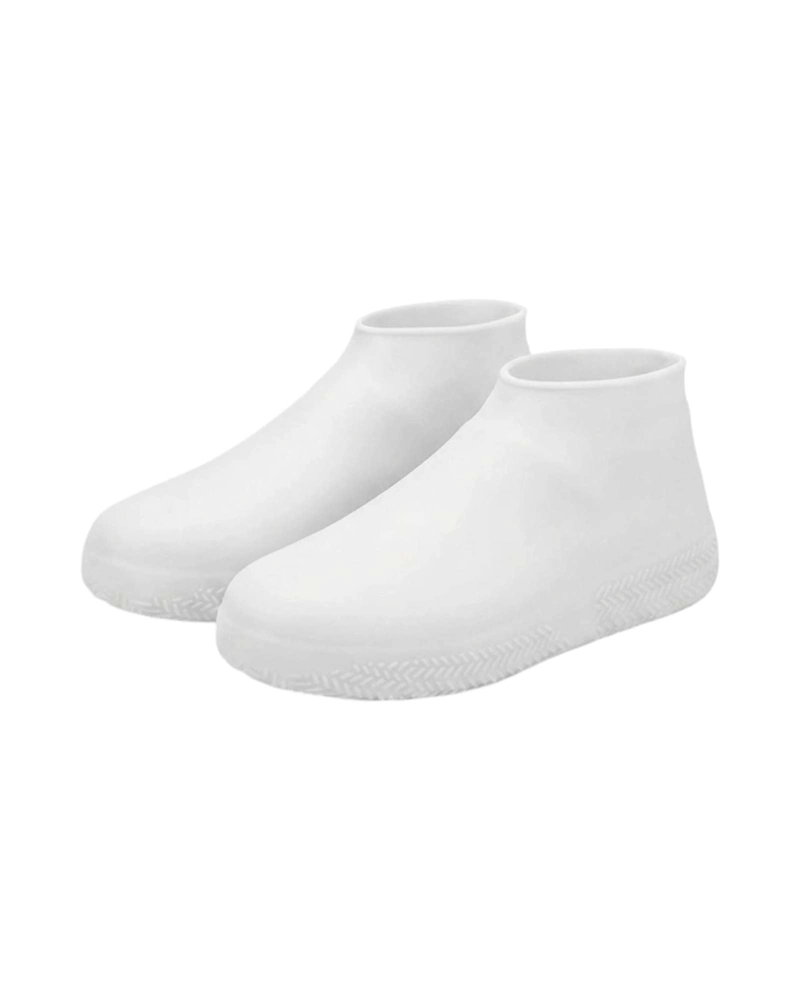 PACK 2 CUBRE ZAPATOS DE SILICONA IMPERMEABLE PARA LLUVIA TALLA S BLANCO - 6