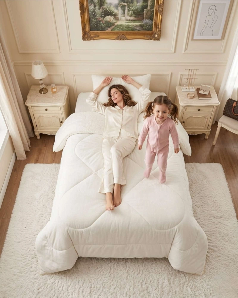 CUBRECAMA PLUSH CON CHIPORRO PLAZAS Y MEDIA QUILT TE RMICO - 5