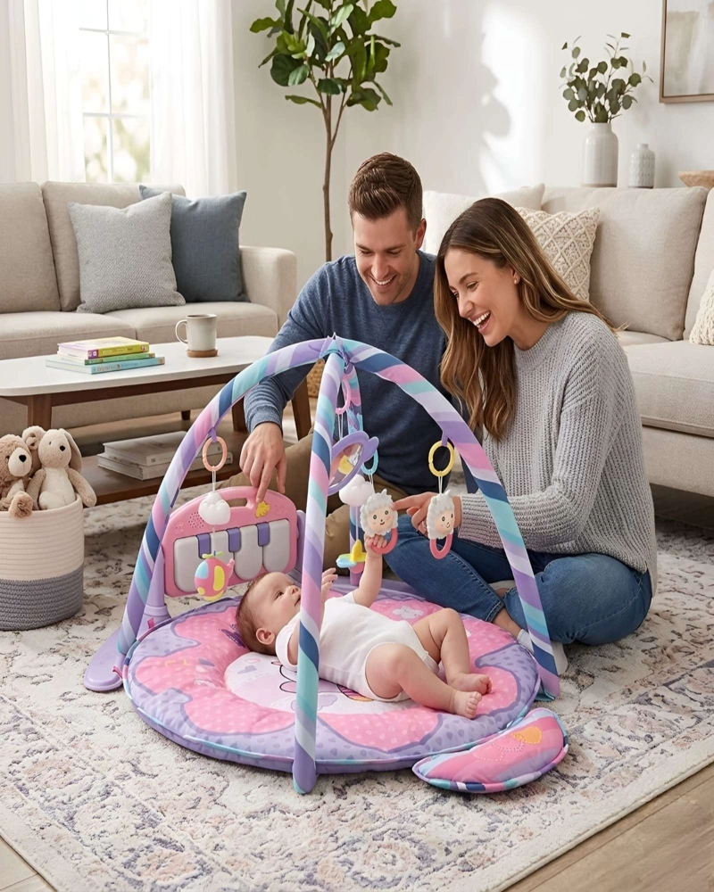 GIMNASIO DE ACTIVIDADES MUSICAL PARA BEBE  CON PIANO CENTRO DE ESTIMULACION TEMPRANA C1 - 1
