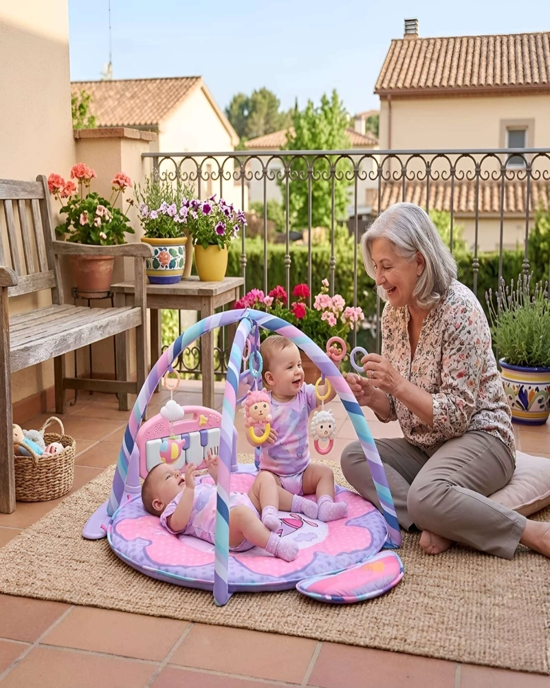 GIMNASIO DE ACTIVIDADES MUSICAL PARA BEBE  CON PIANO CENTRO DE ESTIMULACION TEMPRANA C1 - 2