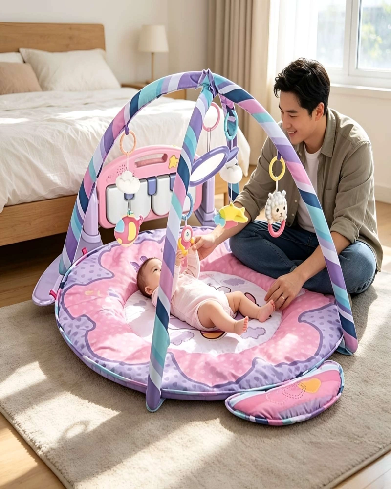 GIMNASIO DE ACTIVIDADES MUSICAL PARA BEBE  CON PIANO CENTRO DE ESTIMULACION TEMPRANA C1 - 6