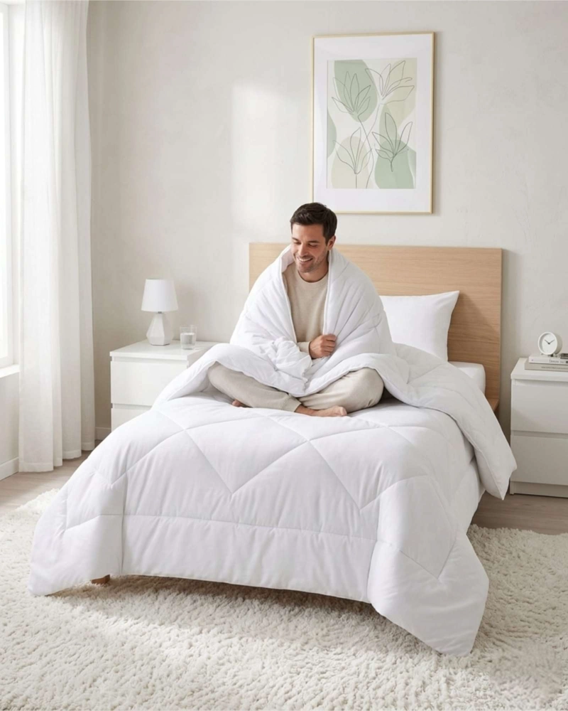 SET PLUMON NORDICO SABANAS Y ALMOHADA DESCANSO PREMIUM PLAZA Y MEDIA - 5