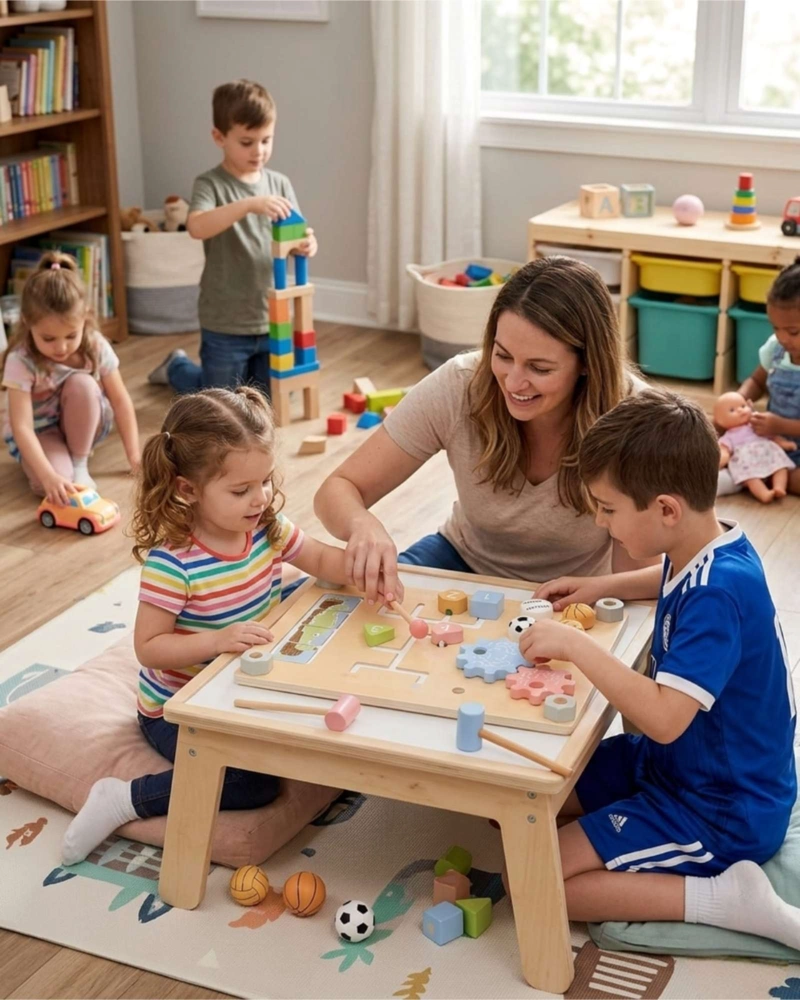 TABLERO SENSORIAL DE MADERA - JUGUETE EDUCATIVO MONTESSORI - 3