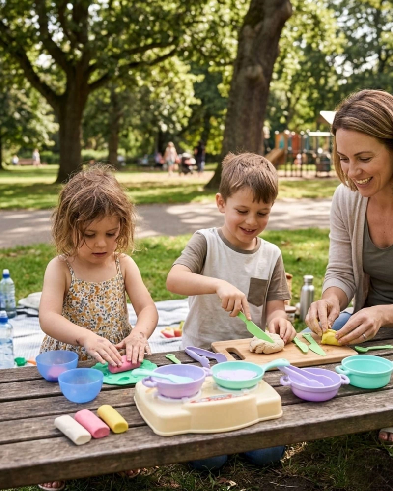 JUGUETE COCINA DE ARCILLA MOLDEABLE INFANTIL DIDACTICO CON ACCESORIOS - 1