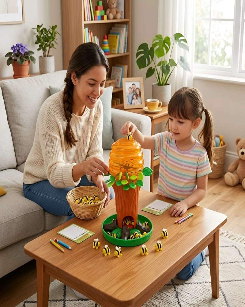 JUEGO DE MESA INFANTIL ATRAPA LAS ABEJAS HABILIDAD OJO-MANO - 2