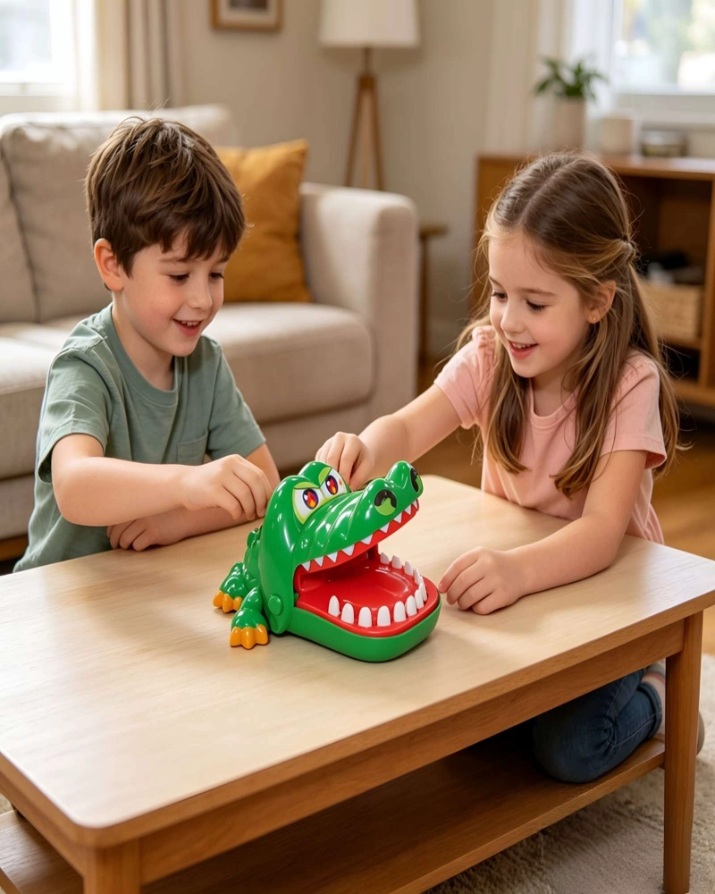 JUEGO DE MESA COCODRILO SACAMUELAS CLASICO FAMILIAR - 4