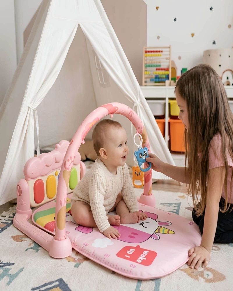 GIMNASIO MUSICAL PARA BEBE  CON PIANO Y ACTIVIDADES - ESTIMULACION TEMPRANA - 1