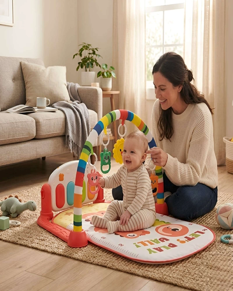GIMNASIO MUSICAL PARA BEBE  CON PIANO Y ACTIVIDADES - ESTIMULACION TEMPRANA - 1