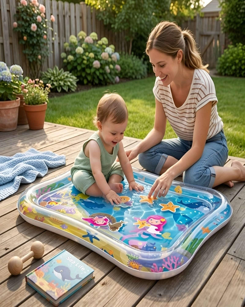 ALFOMBRA ESTIMULACION SENSORIAL DE AGUA INFLABLE INFANTIL - 1